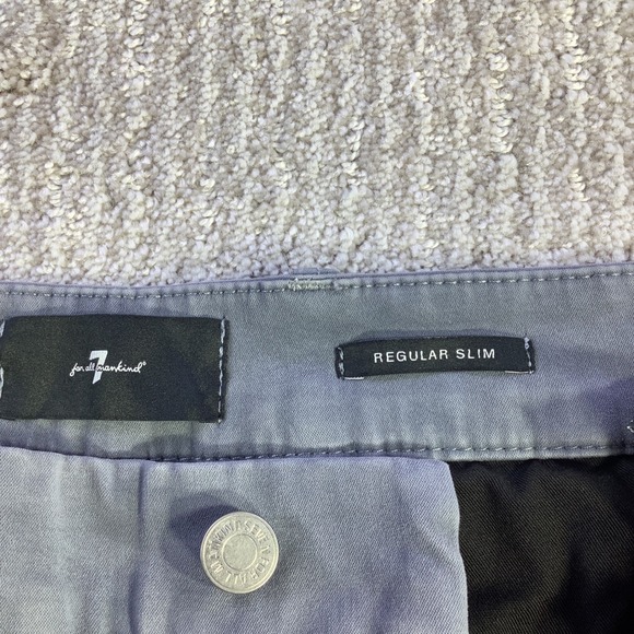 7 For‎ All Mankind Luxe Performance Regular Slim Pants Size 34 x 31 Sleepy Blue - Picture 7 of 16